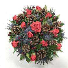 Eryngium and Rose Holly Posy
