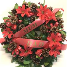 Luxurious Red Holly Wreath